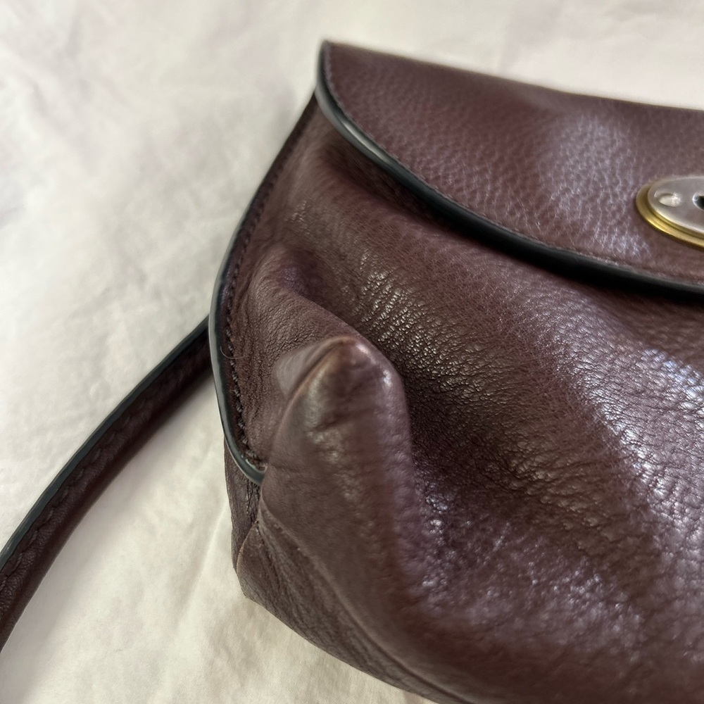 Vintage Y2K FOSSIL Small Leather Crossbody Bag Brown - Picture 5 of 11